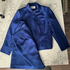 Kasper Royal Blue Blazer and Skirt Set